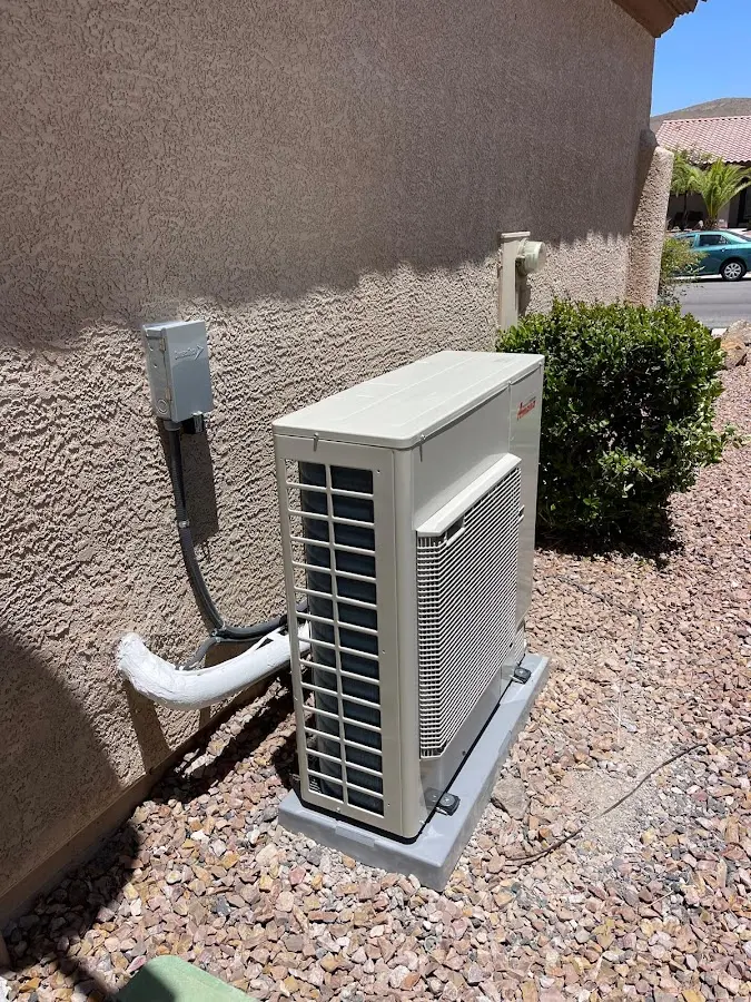 Residential air conditioning condenser unit in Crawford